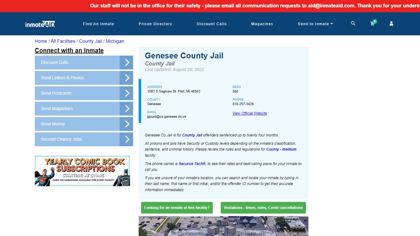 Genesee County Jail - Inmate Locator - Flint, MI